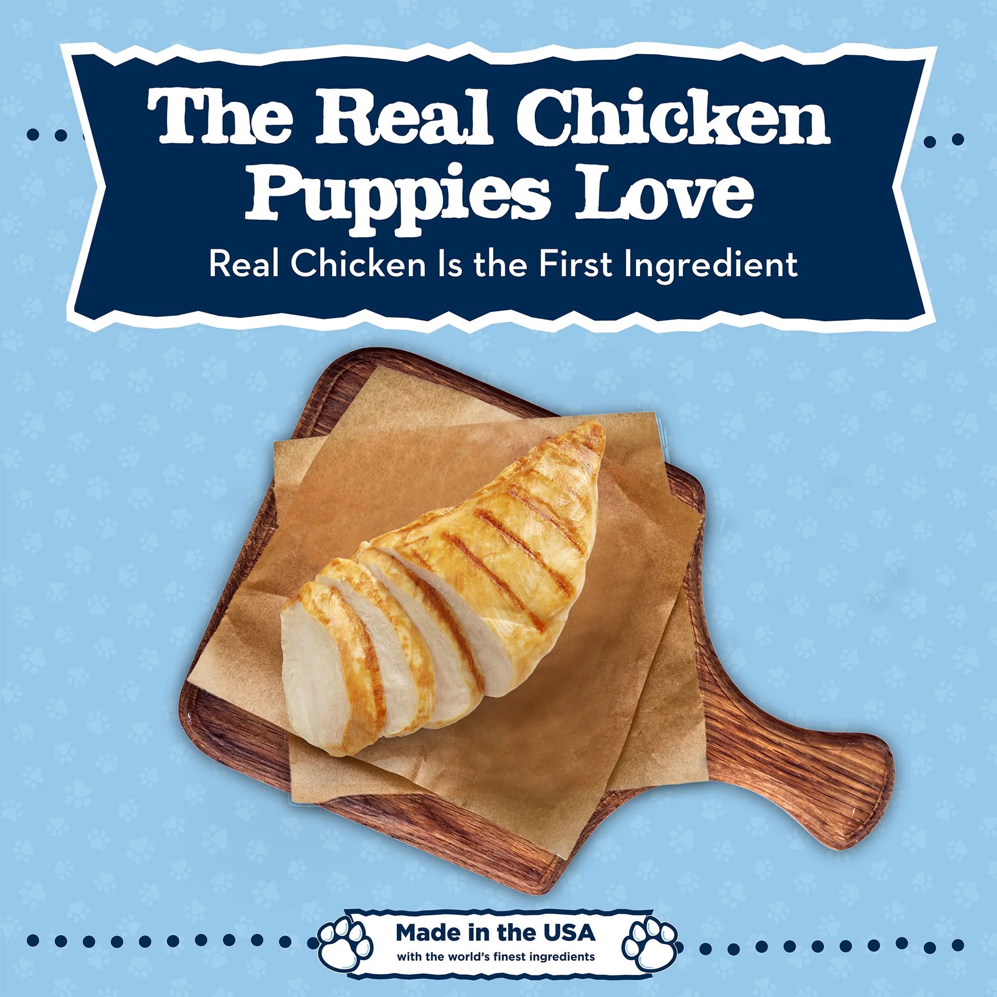 Baby BLUE Puppy Training Treats for Dogs with DHA, Savory Chicken, 4-Oz. Bag