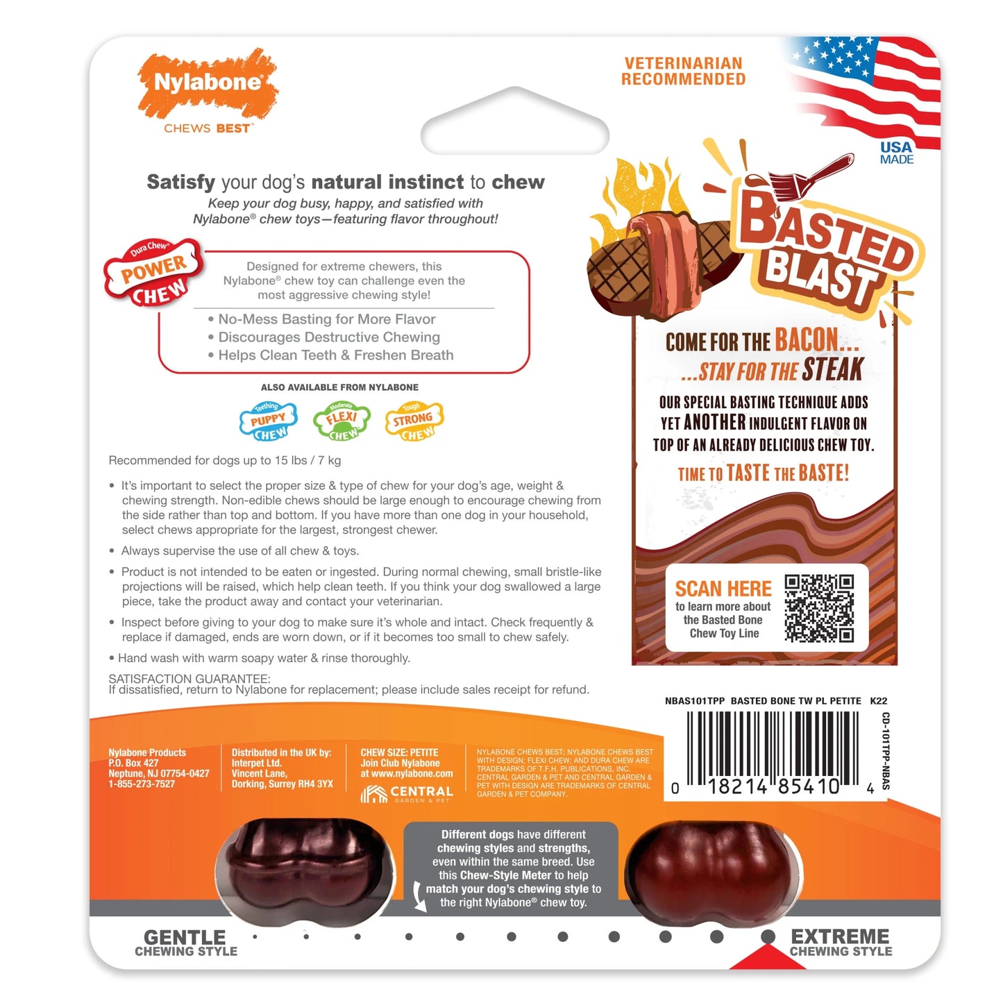 Power Chew Basted Blast Dual Flavored Dog Chew Toys X-Small/Petite - up to 15 Ibs. (2 Count)