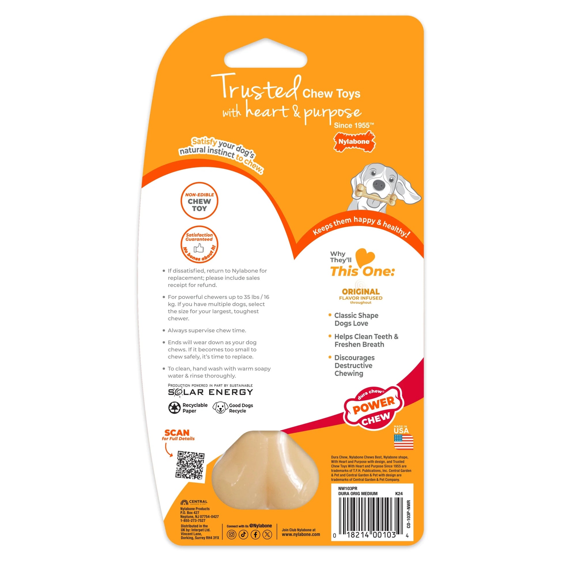 Power Chew Original Bone Dog Chew Toy Medium (1 Count)